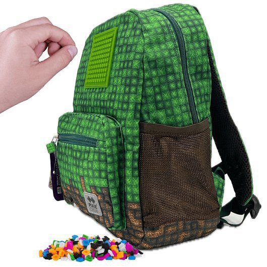 PIXIE CREW Mine&Craft 50 pixelů, malý batoh, zelený