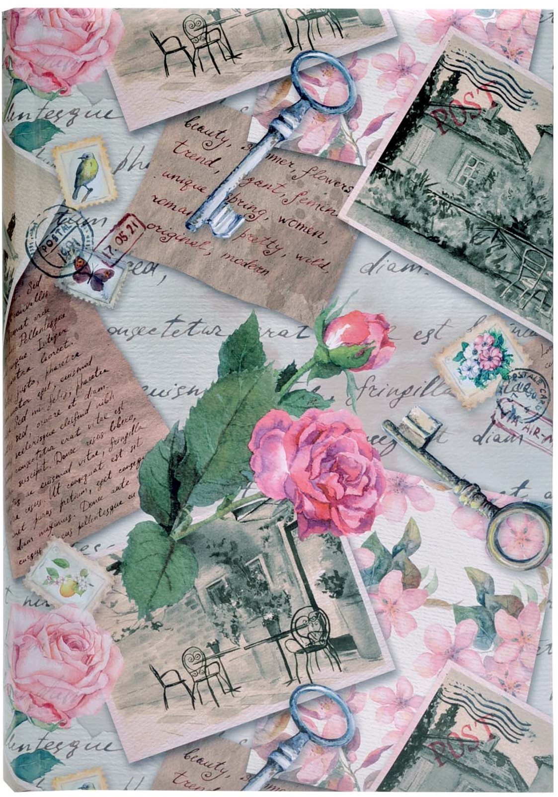 KPH Fotoalbum Romantic roses zelené - romantické fotoalbum pro uchování vzpomínek z důležitých okamžiků života.