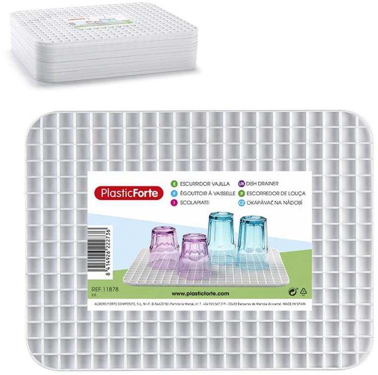 Plastic Forte Odkapávač 39 × 30 × 1 cm s mřížkou UH