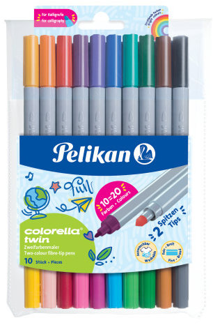 PELIKAN Colorella Twin oboustranné, 10 ks/20 barev