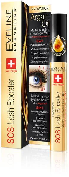 EVELINE COSMETICS SOS Lash Booster serum 5in1 Argan oil 10 ml