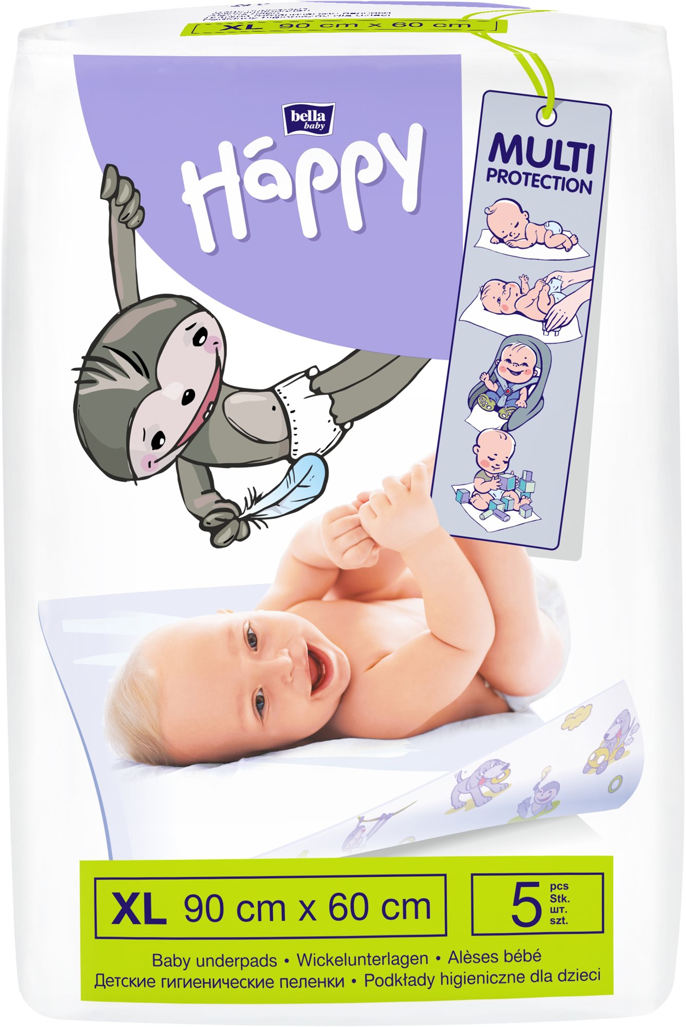 BELLA Baby HAPPY 90 × 60 cm, 5 ks