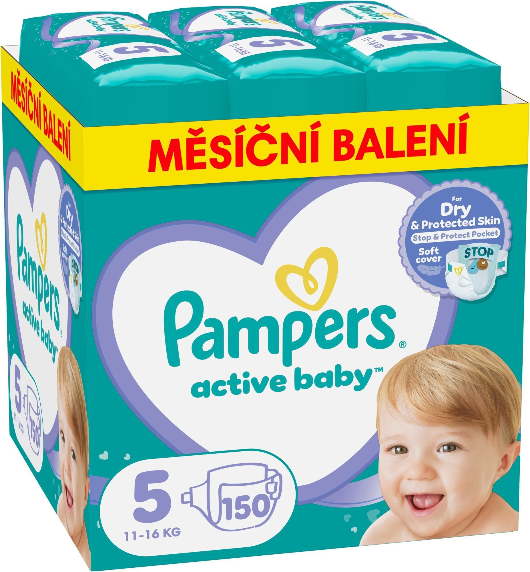 PAMPERS Active Baby vel. 5 (150 ks)