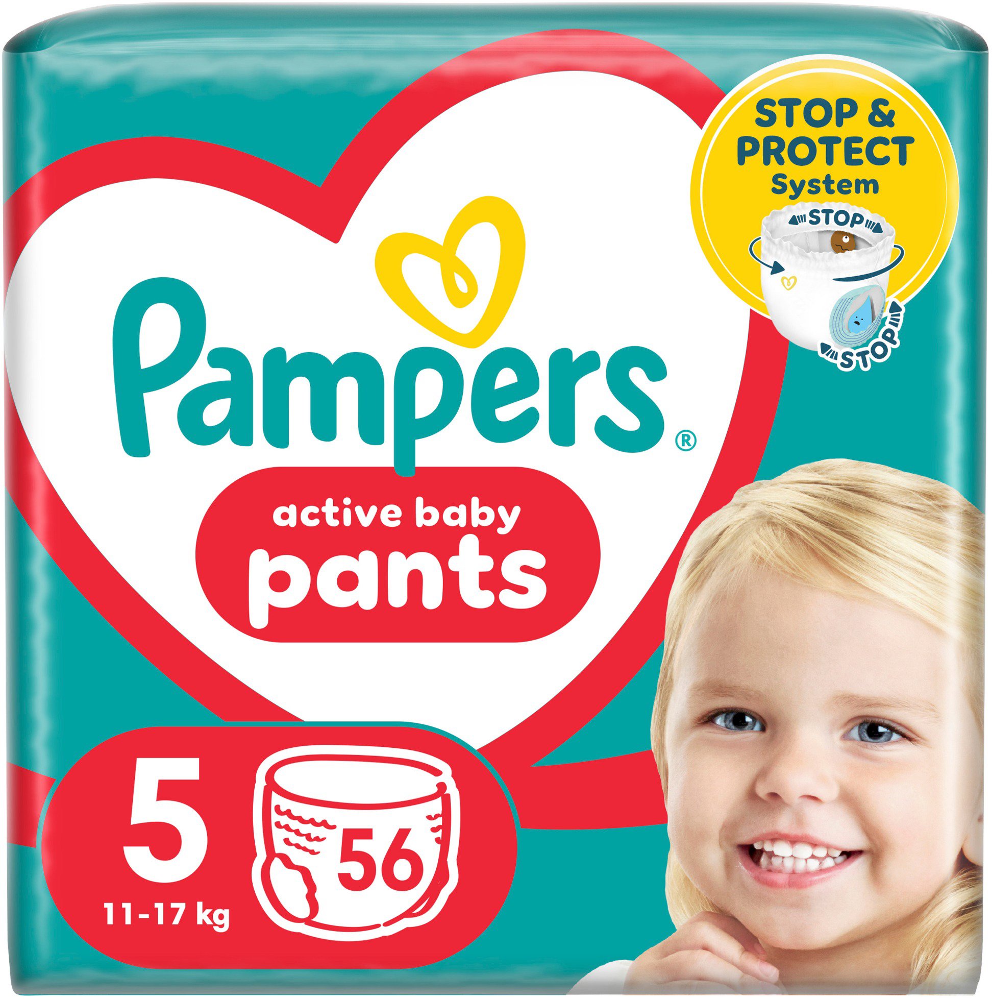 PAMPERS Active Baby Pants vel. 5 (56 ks)