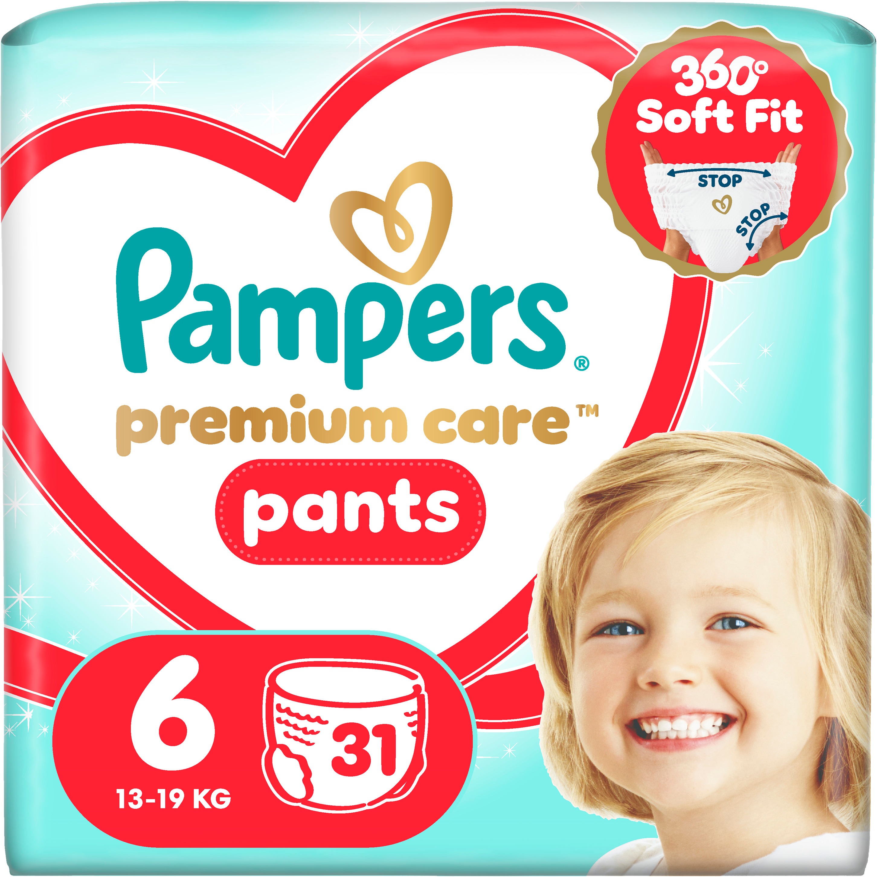 PAMPERS Pants Premium Care Extra Large vel. 6 (31 ks)