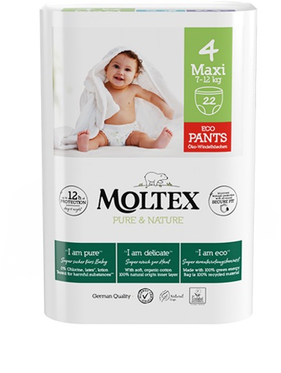 MOLTEX Natahovací plenkové kalhotky Maxi 7-12 kg (22 ks)