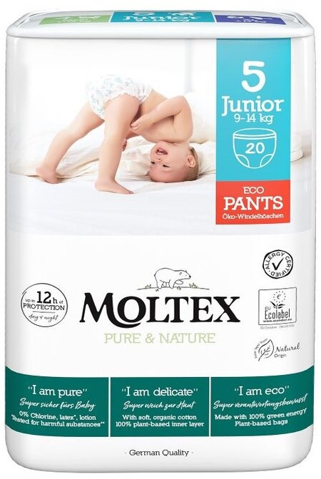 MOLTEX Natahovací plenkové kalhotky Junior 9-14 kg (20 ks)