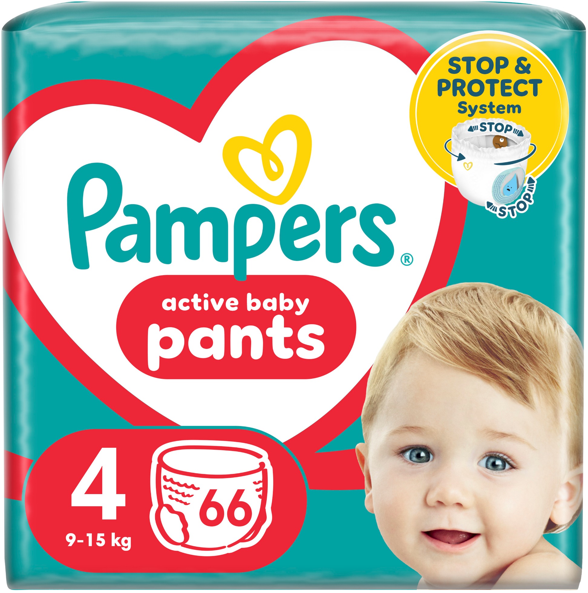 PAMPERS Pants vel. 4, (66 ks), 9–15 kg