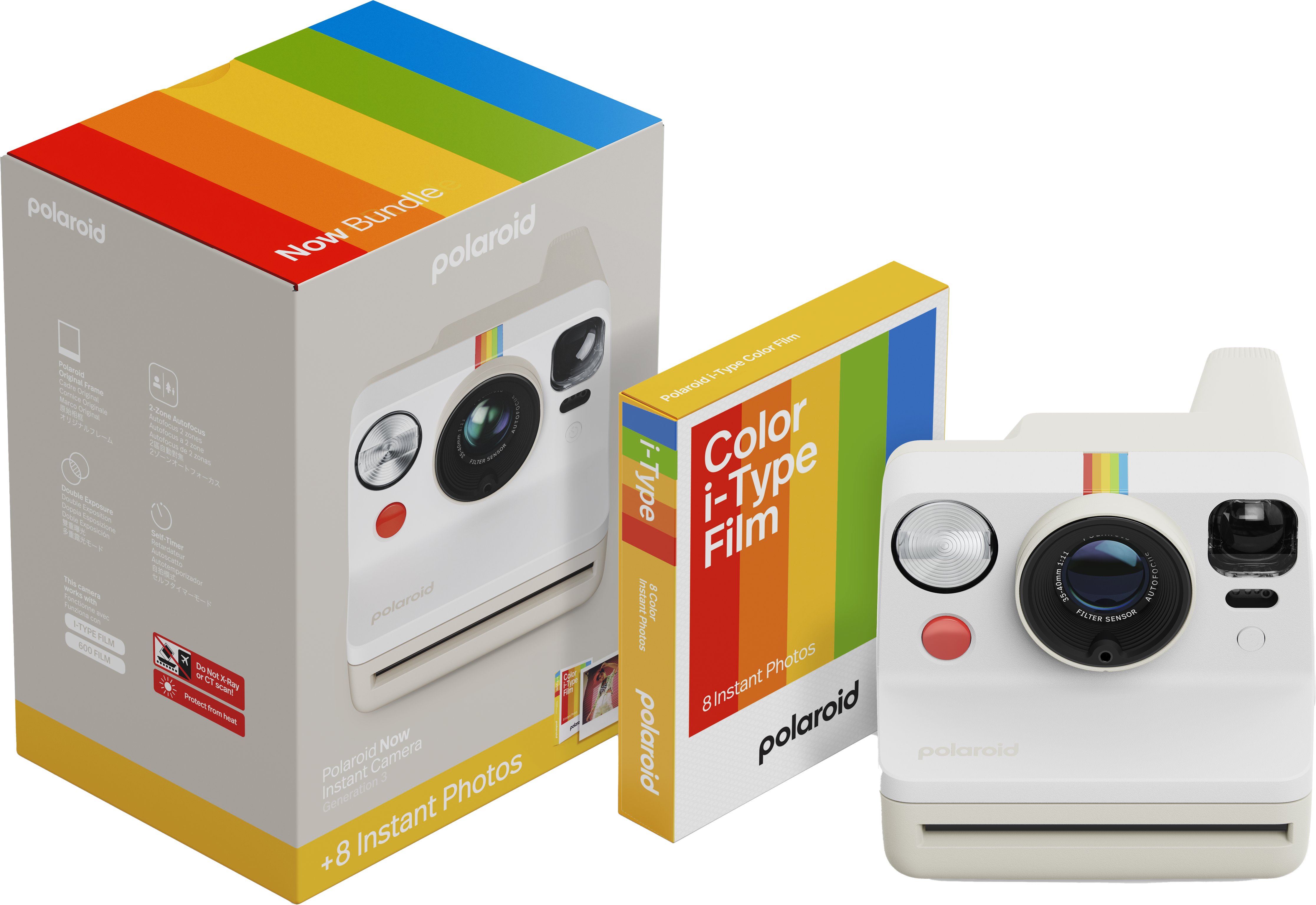 Polaroid Now Gen 3 Pebble White Sada s barevným filmem (8 fotografií)
