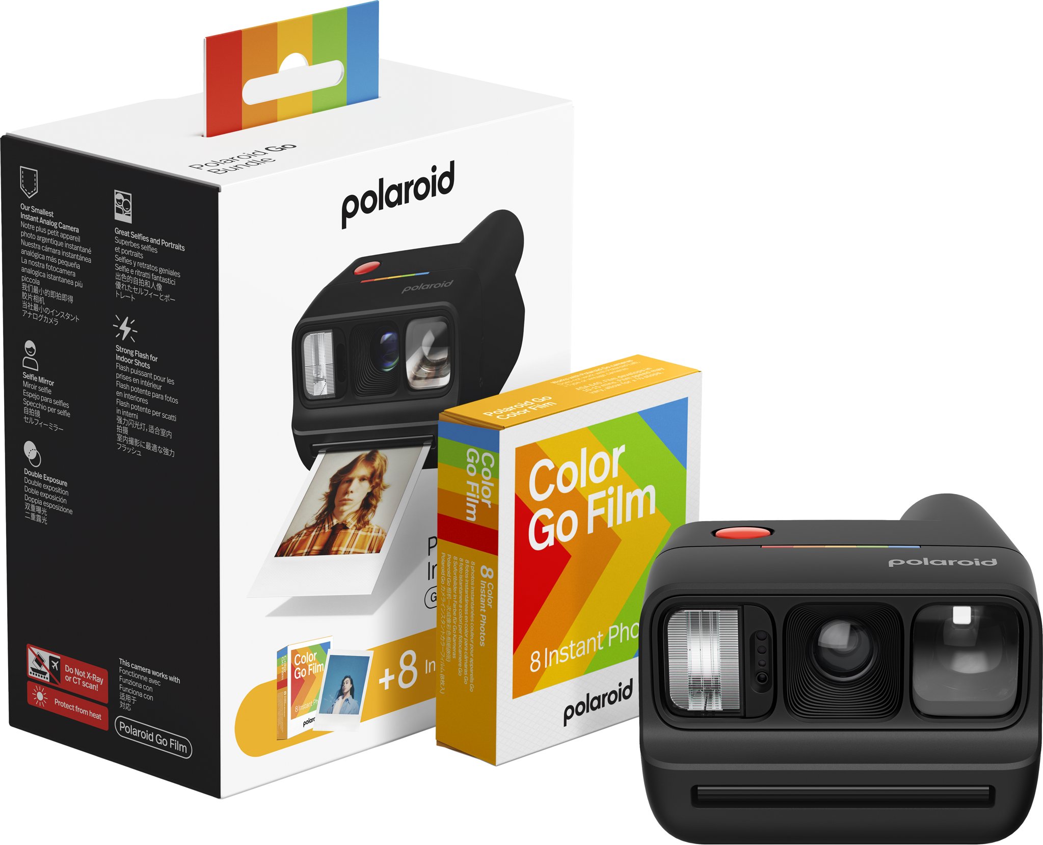 Polaroid Go Gen 3 Black + Color Film Bundle (8 fotografií)