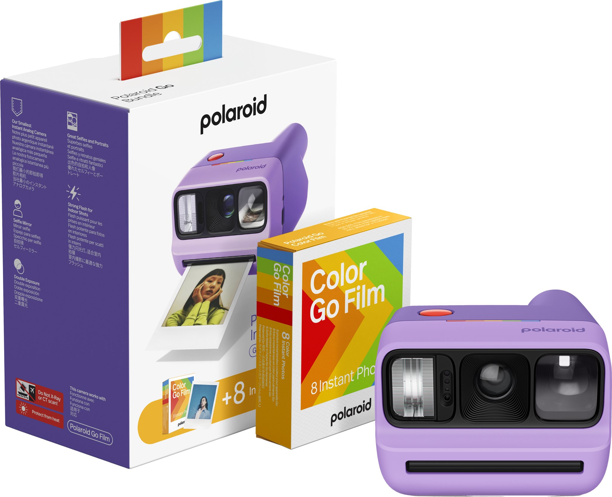 Polaroid Go Gen 3 Purple + Color Film Bundle (8 fotografií)