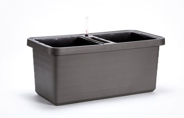 PLASTIA Truhlík samozavlažovací BERBERIS DUO, antracit