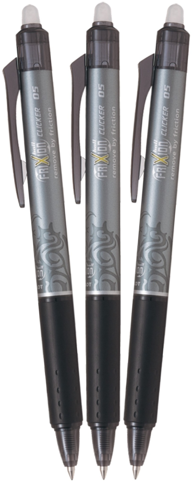 PILOT FriXion Clicker 05 / 0.25 mm, černé - balení 3 ks