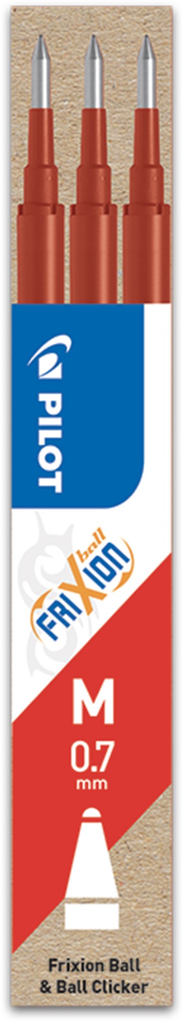 PILOT Frixion 05 gelové pero červené, balení 3 ks