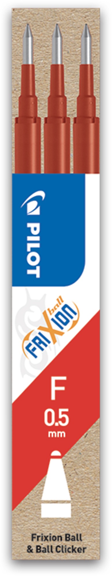 PILOT Frixion 05 gelové pero červené, balení 3 ks