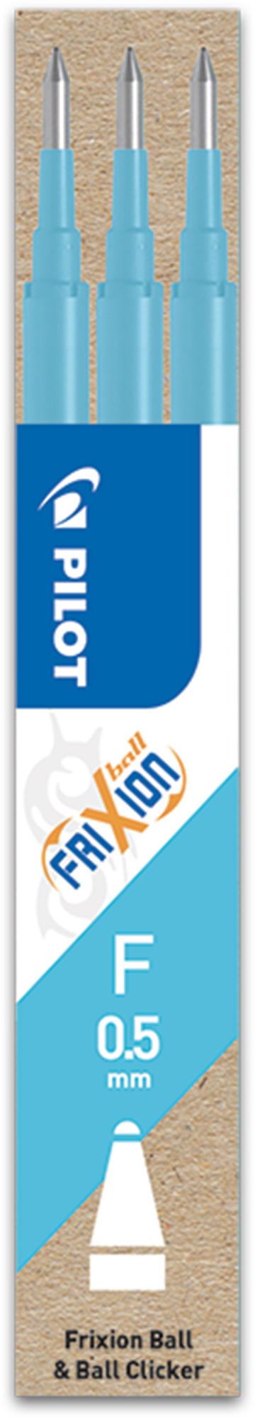 PILOT Frixion 07 / 0.35 mm, světle modrá - balení 3 ks