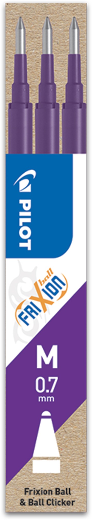 PILOT FriXion 07 / 0.35 mm, fialová, balení 3 ks