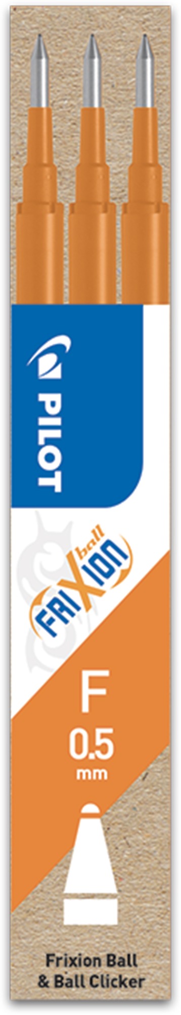 PILOT FriXion 05 / 0.25 mm, oranžová - balení 3 ks