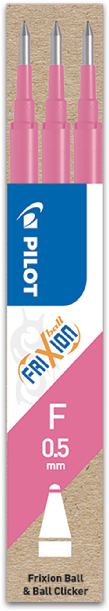 PILOT FriXion 05 / 0.25 mm, růžová - balení 3 ks