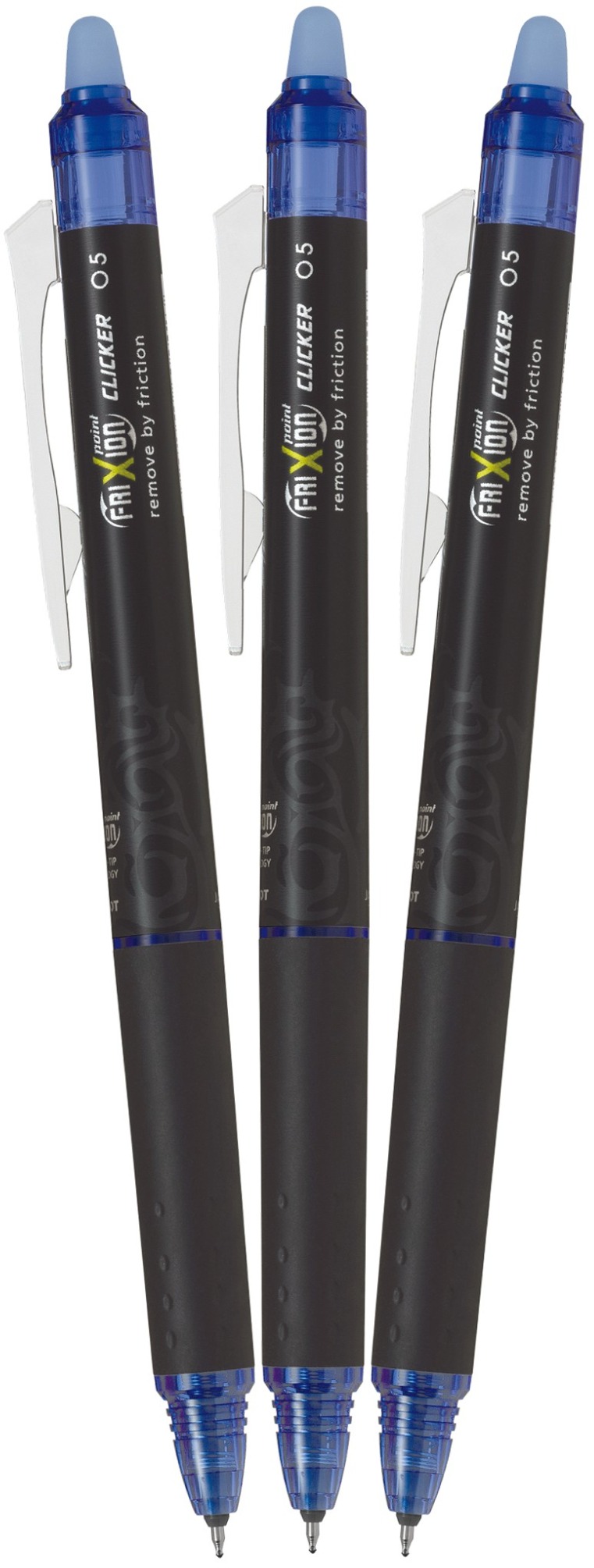 PILOT FriXion Point Clicker 05 / 0.25 mm, modré - balení 3 ks