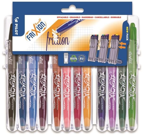 PILOT FriXion Ball 07 / 0.35 mm, Set2Go - sada 12 barev - psací pero s 12 různými barvami.