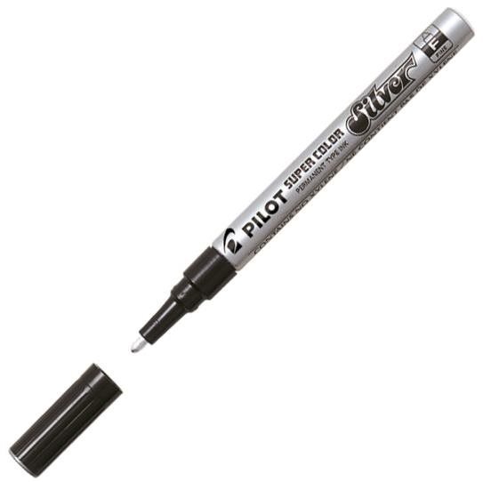 PILOT Super Color F 1.0 mm, stříbrný, fixa