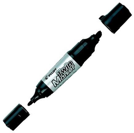 PILOT TwinMarker JUMBO 1.0 a 6.5 mm, BeGreen, černý - kvalitní fixa a popisovač