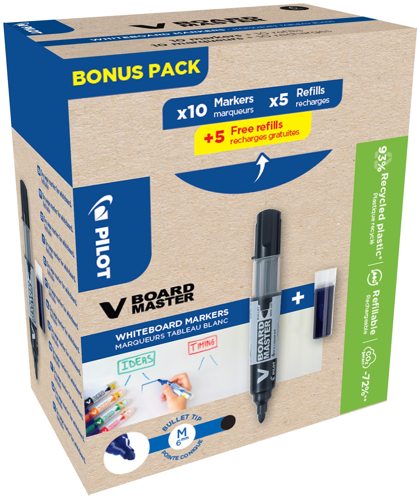 Fixa na bílé tabule Greenpack, černý