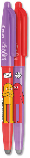 PILOT FriXion Ball Best Friends 07 / 0.35 mm, červená/fialová, Flower