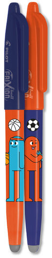 PILOT FriXion Ball Best Friends 07 / 0.35 mm, modrá/oranžová, Sport