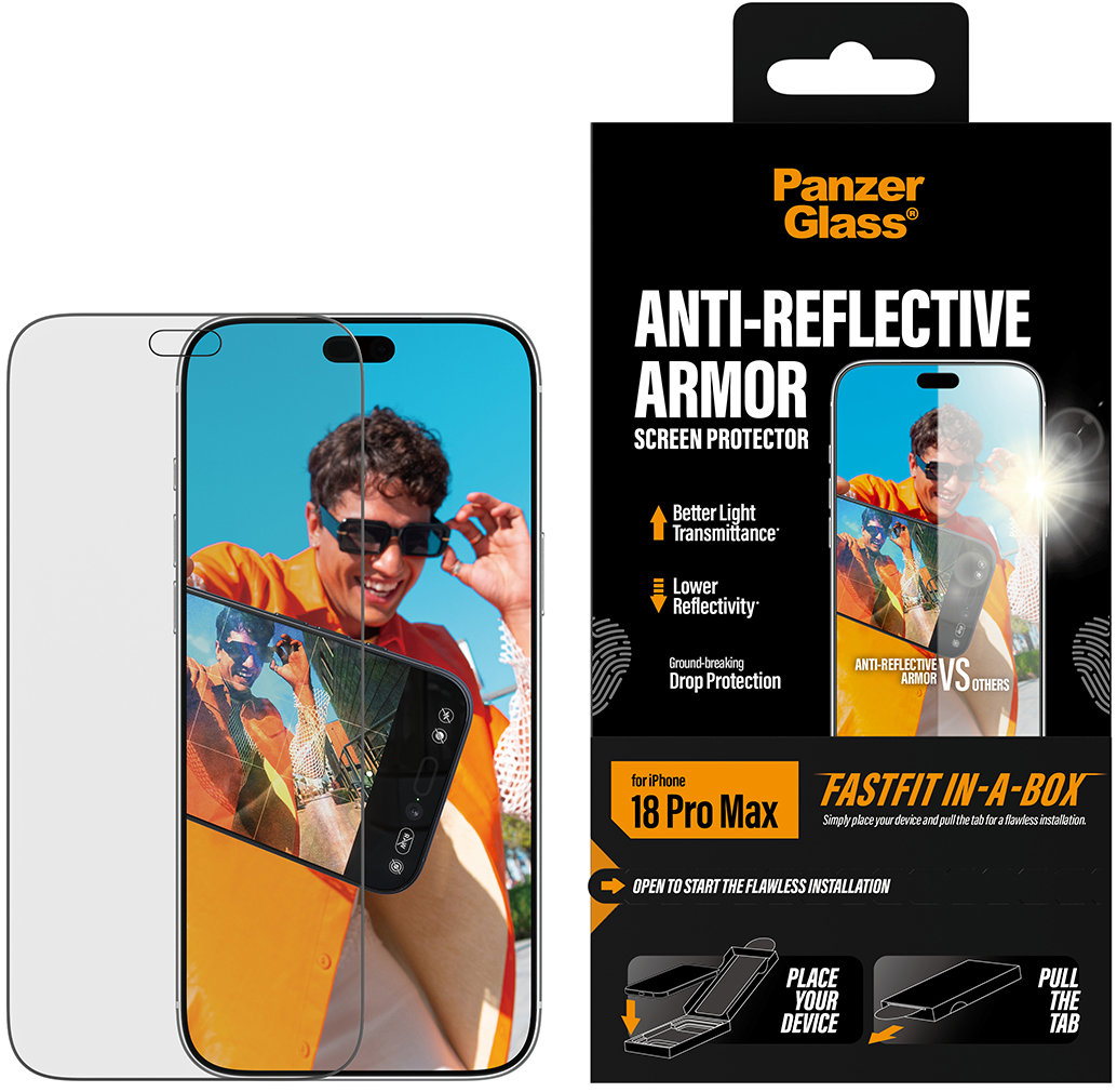 PanzerGlass Apple iPhone 18 Pro Max antireflexní s bezprašným instalačním boxem