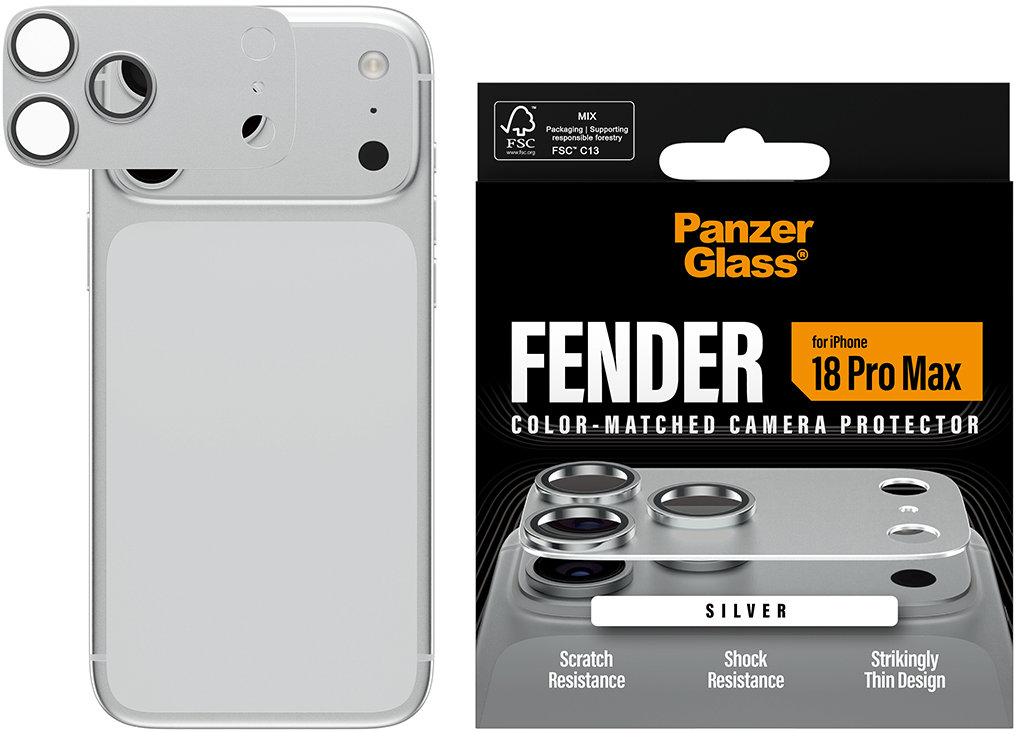 PanzerGlass FENDER Apple iPhone 18 Pro Max Silver (stříbrný)
