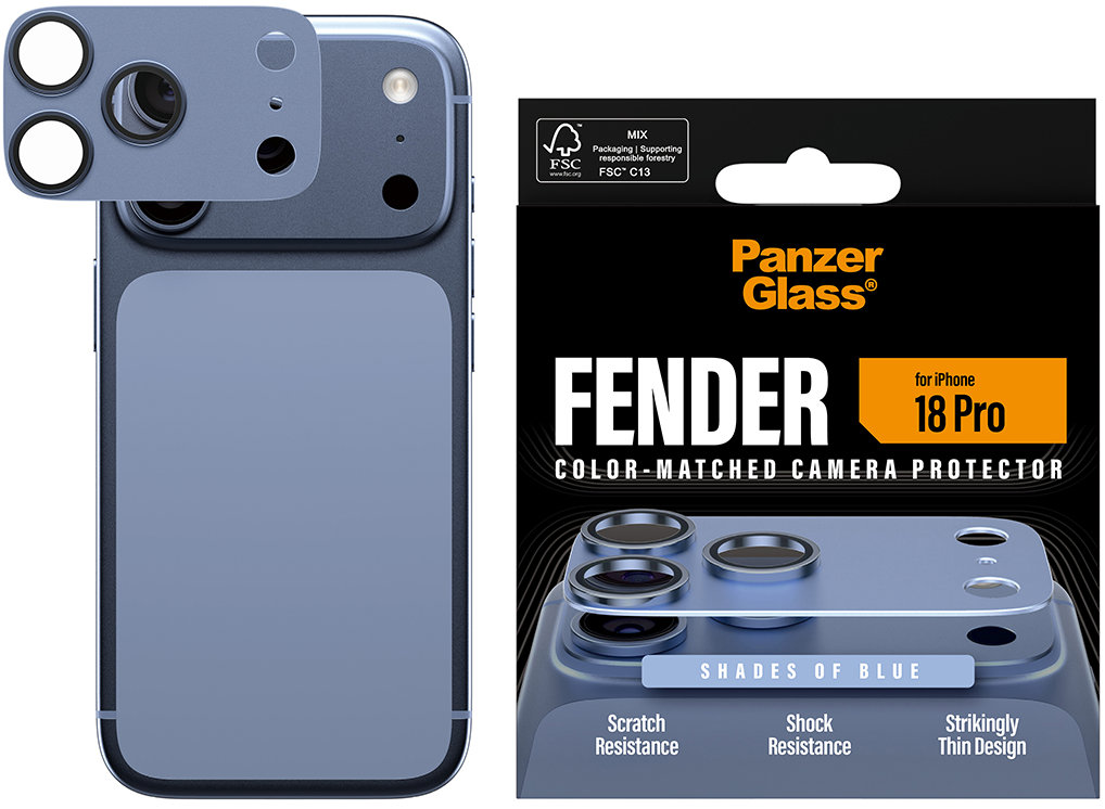 PanzerGlass FENDER Apple iPhone 18 Pro Shades of Blue (světle modrý)