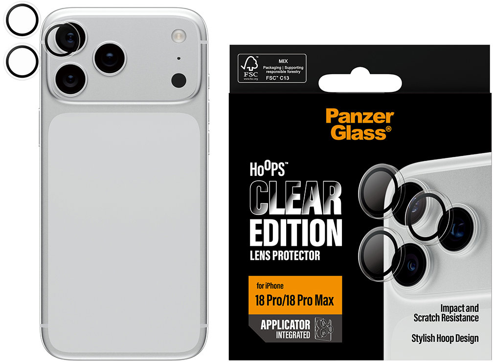 PanzerGlass Hoops Apple iPhone 18 Pro/Pro Max čiré