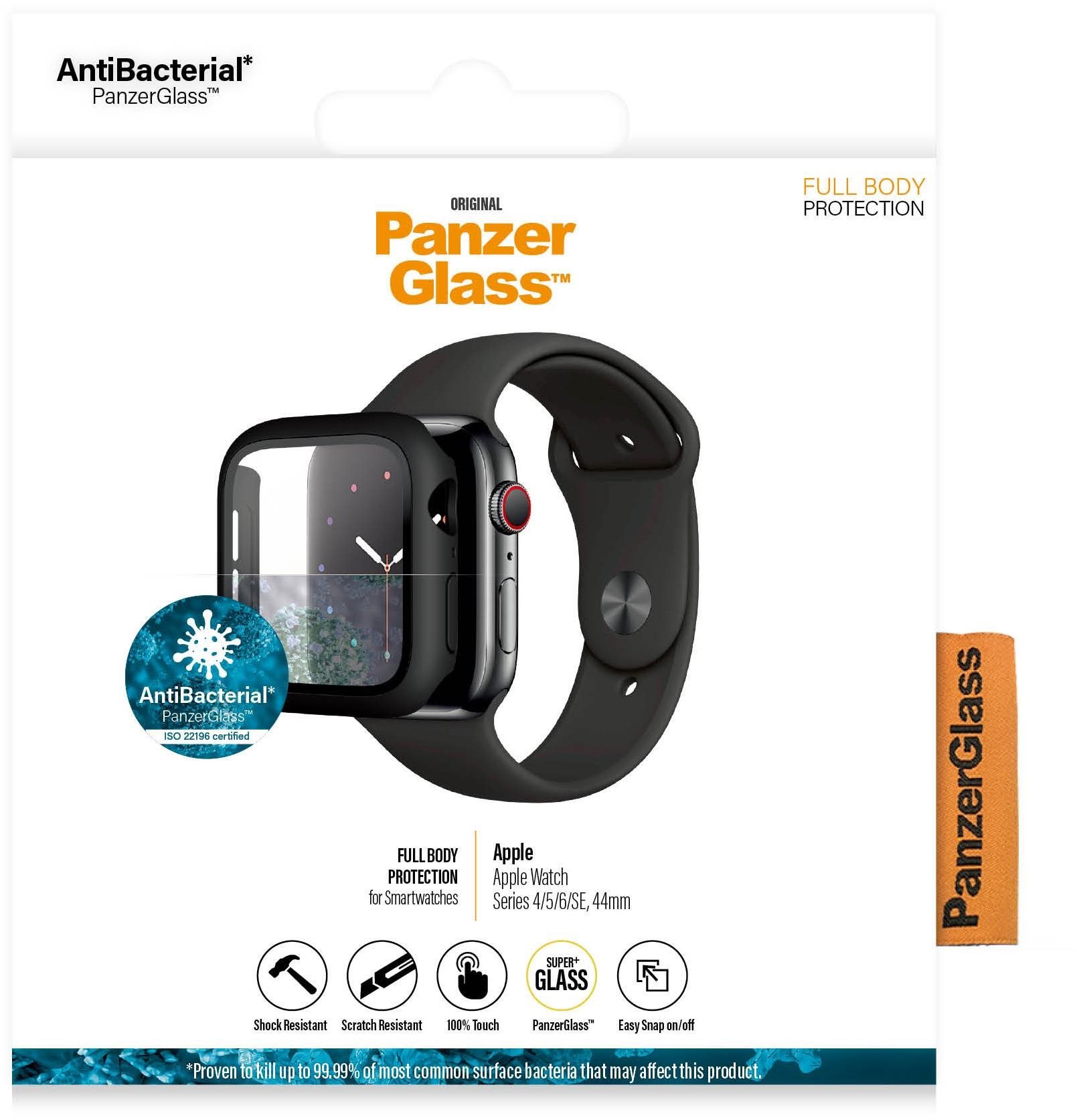 PanzerGlass Full Protection pro Apple Watch 4/5/6/SE 44mm (černý rámeček)
