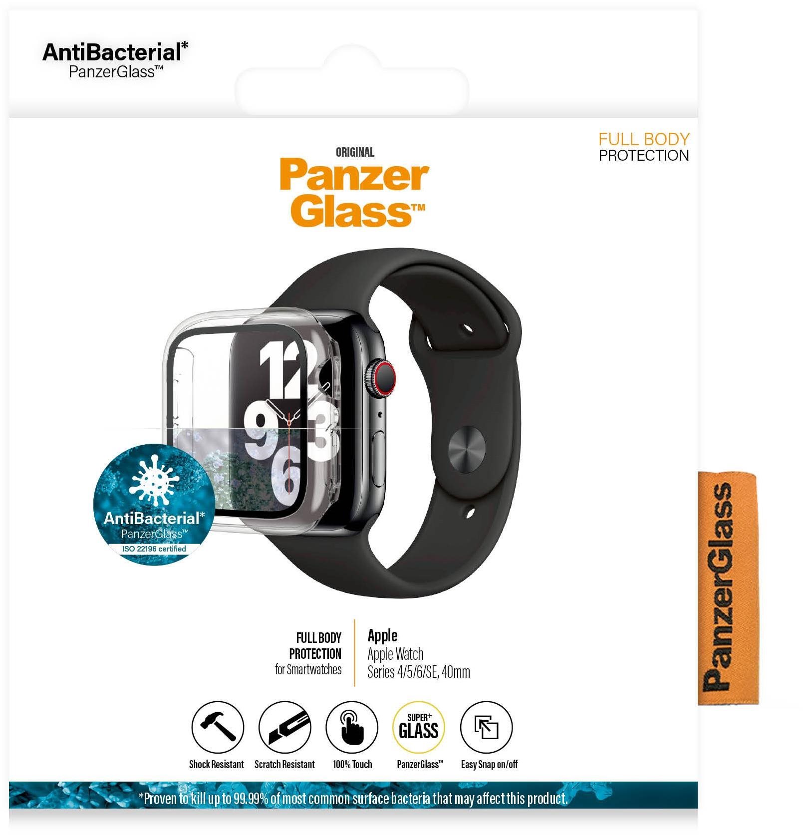 PanzerGlass Full Protection pro Apple Watch 4/5/6/SE 40mm (čirý rámeček)