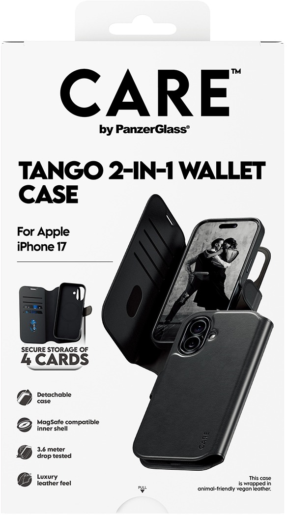 PanzerGlass CARE pouzdro Apple iPhone 17 MagSafe Tango 2v1 Wallet