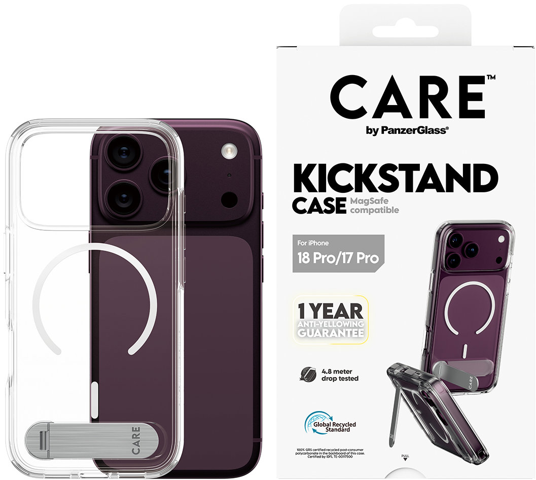 PanzerGlass CARE kryt Apple iPhone 18 Pro/17 Pro KickStand Bílý MagSafe
