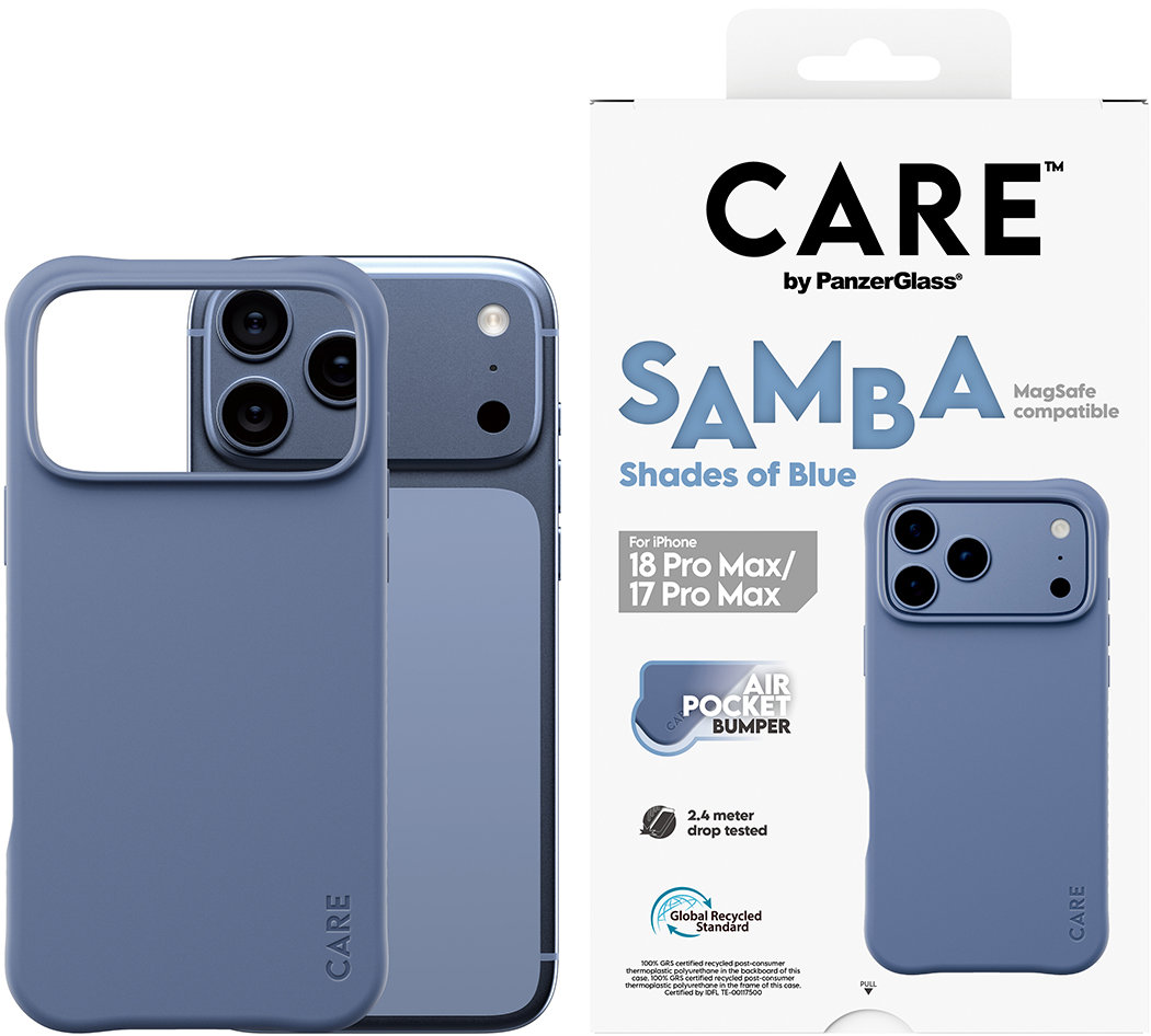 PanzerGlass CARE kryt Apple iPhone 18 Pro Max/17 Pro Max Samba Shades of Blue MagSafe