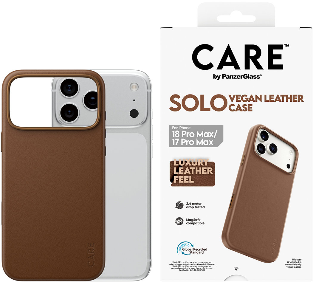 PanzerGlass CARE kryt Apple iPhone 18 Pro Max/17 Pro Max Solo MagSafe hnědý