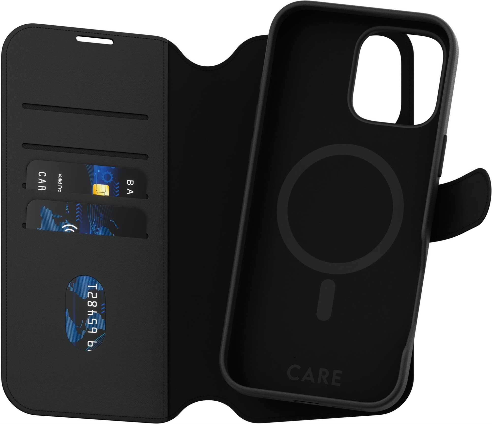 PanzerGlass CARE pouzdro Apple iPhone 16 Pro Max MagSafe Wallet 2v1 černý