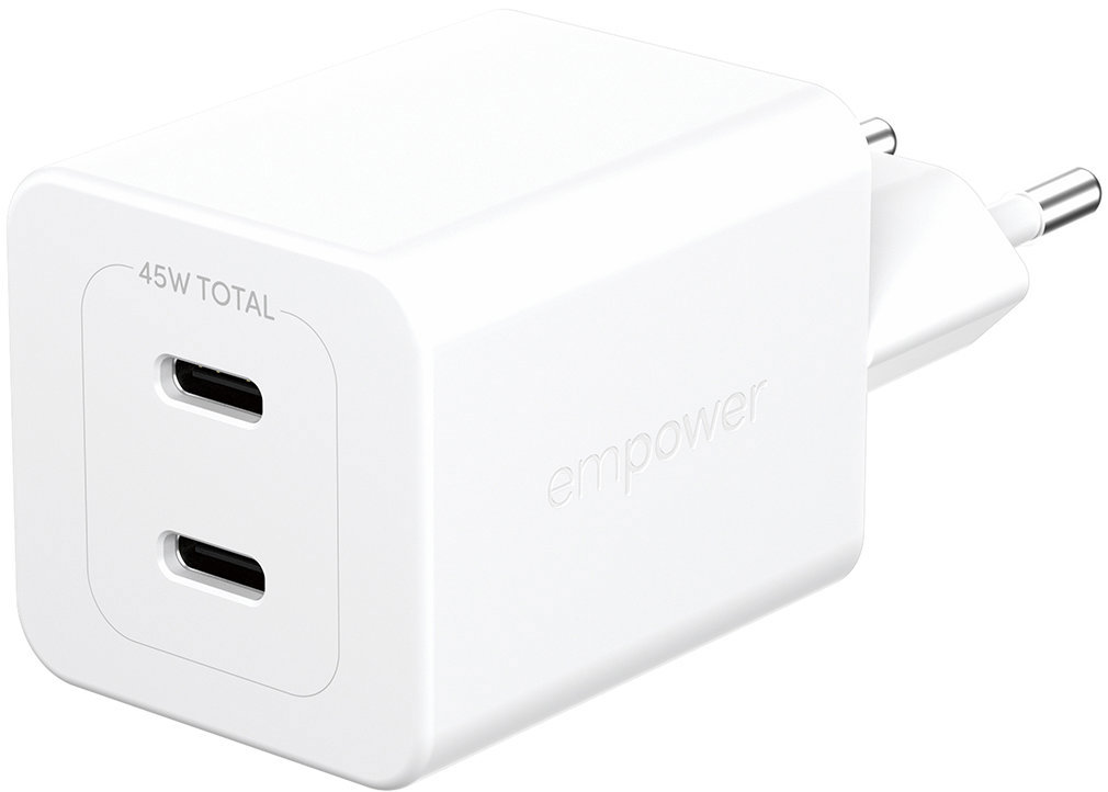 PanzerGlass Empower nabíječka Turbo GaN 45 W 2x USB-C, bílá