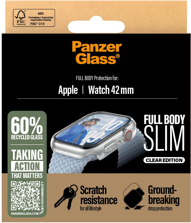 PanzerGlass Apple Watch 10 42mm tenký čirý s ochranným sklem