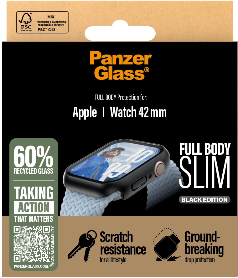 PanzerGlass Apple Watch 10 42mm tenký černý s ochranným sklem