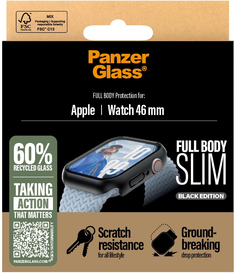 PanzerGlass Apple Watch 10 46mm tenký černý s ochranným sklem