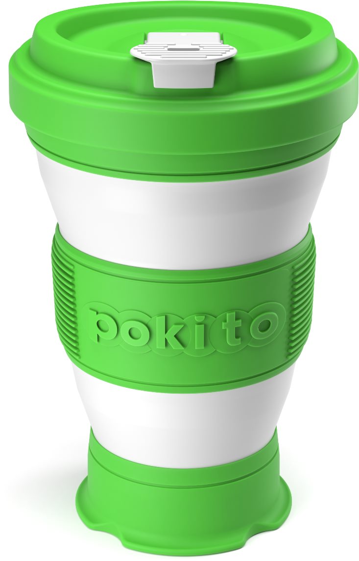 Pokito Skládací šálek na kávu 3v1 limetový