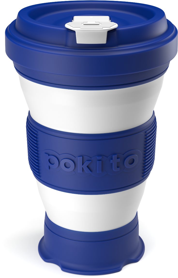 Hrnek pokito skládací šálek na kávu 3v1 borůvkový