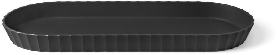 Blim Plus Servírovací tác oválný Minerva M VS6-010 Carbon Black, 37,5 cm
