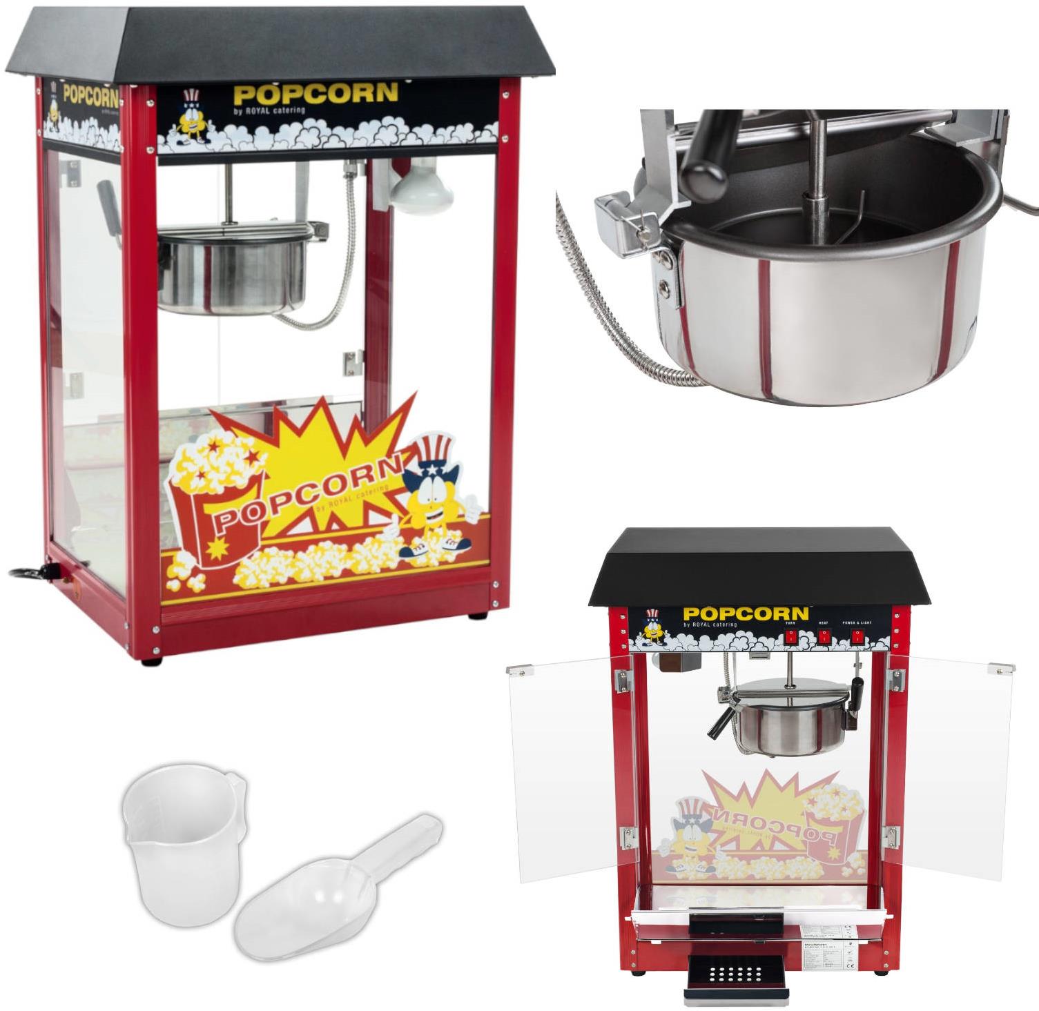 Royal Catering barový popcornovač s černým baldachýnem