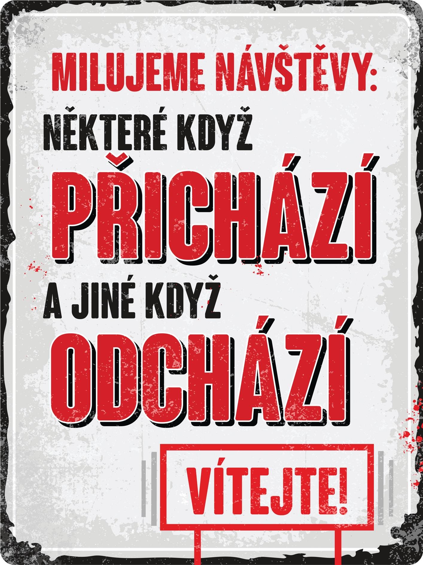 Cedule 30x40 Návštěvy